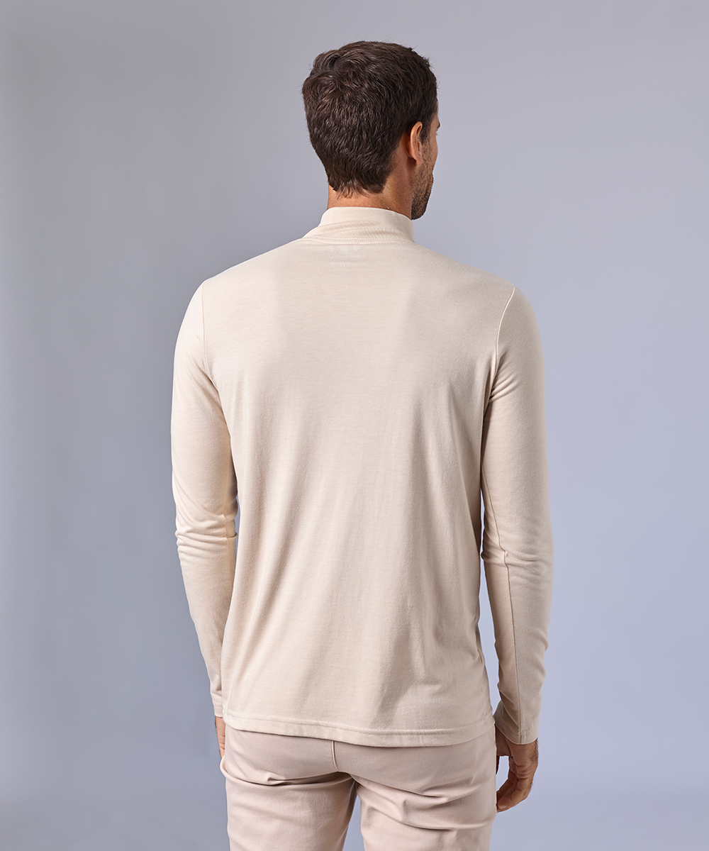 POLO MANGA LARGA JERSEY CAFARENA BEIGE OI24