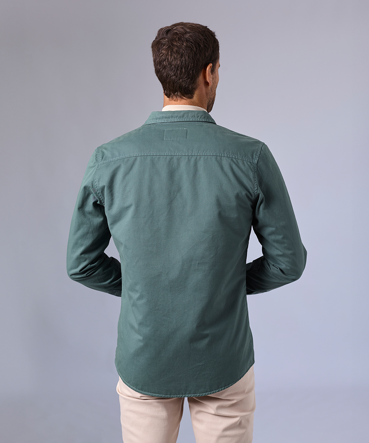 CAMISA MANGA LARGA SOBRECAMISA CLASSIC FIT VERDE OI24