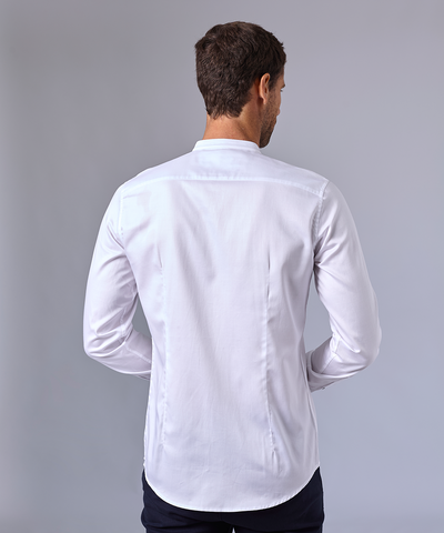 CAMISA MANGA LARGA CUELLO NERU ROLL UP SLIM FIT BLANCO OI24