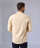 CAMISA MANGA LARGA FRANELA CUELLO BUTTON DOWN CLASSIC FIT HUESO OI24