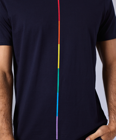 POLO MANGA CORTA JERSEY PRIDE BANDERA AZUL MARINO OI24