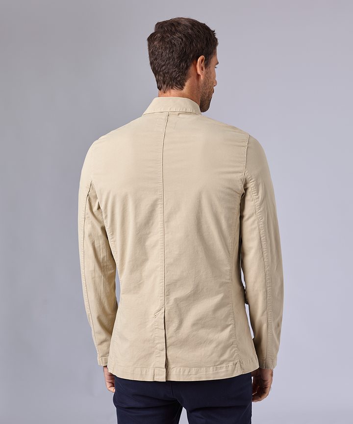 BLAZER DRILL CON CIERRE ESCONDIDO KHAKI OI24