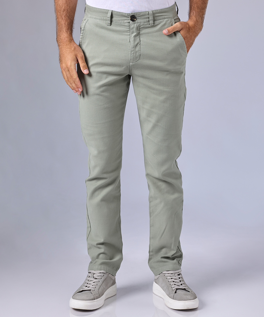 PANTALÓN BROOKEN SLIM FIT VERDE OLIVO OI24