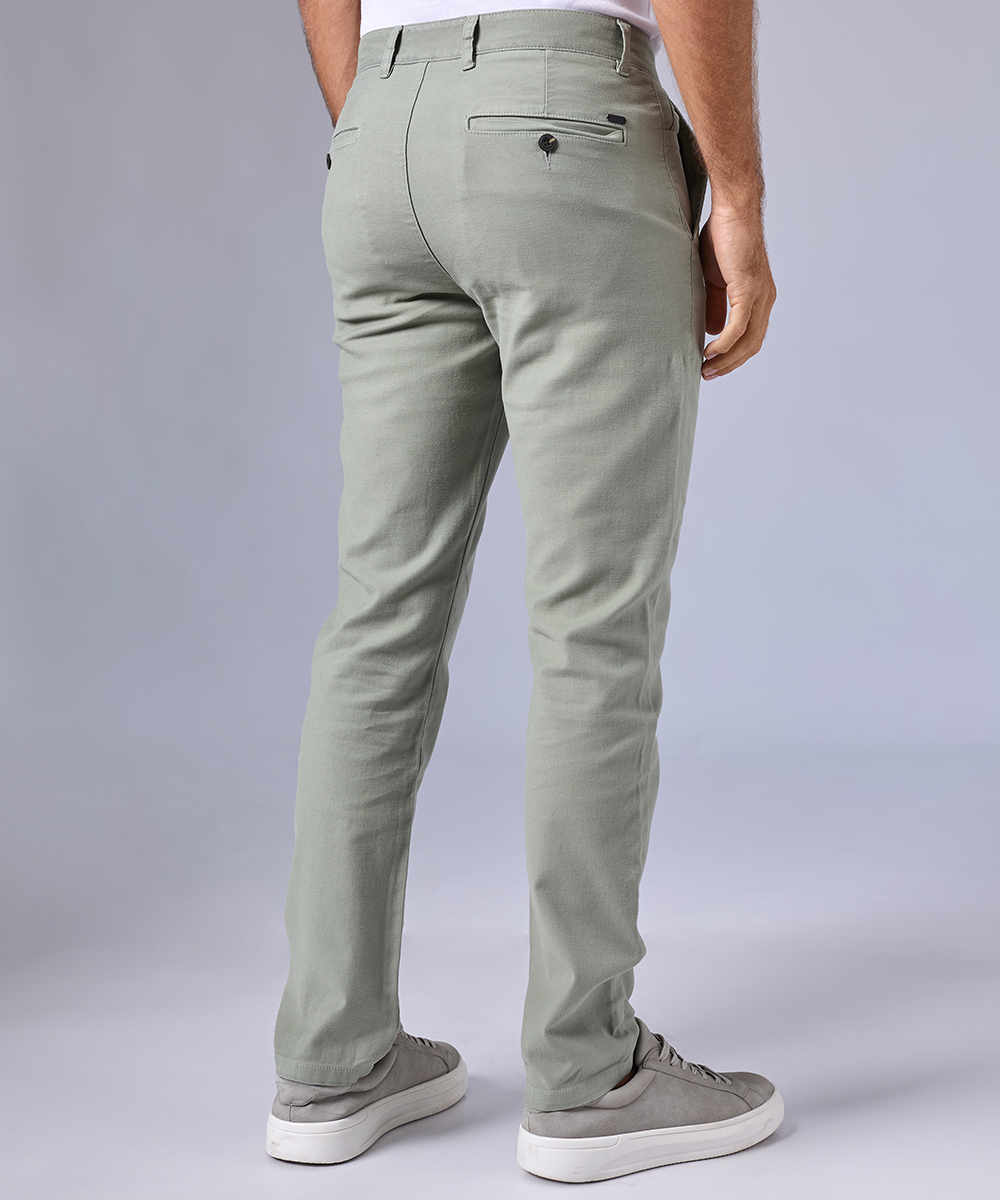 PANTALÓN BROOKEN SLIM FIT VERDE OLIVO OI24