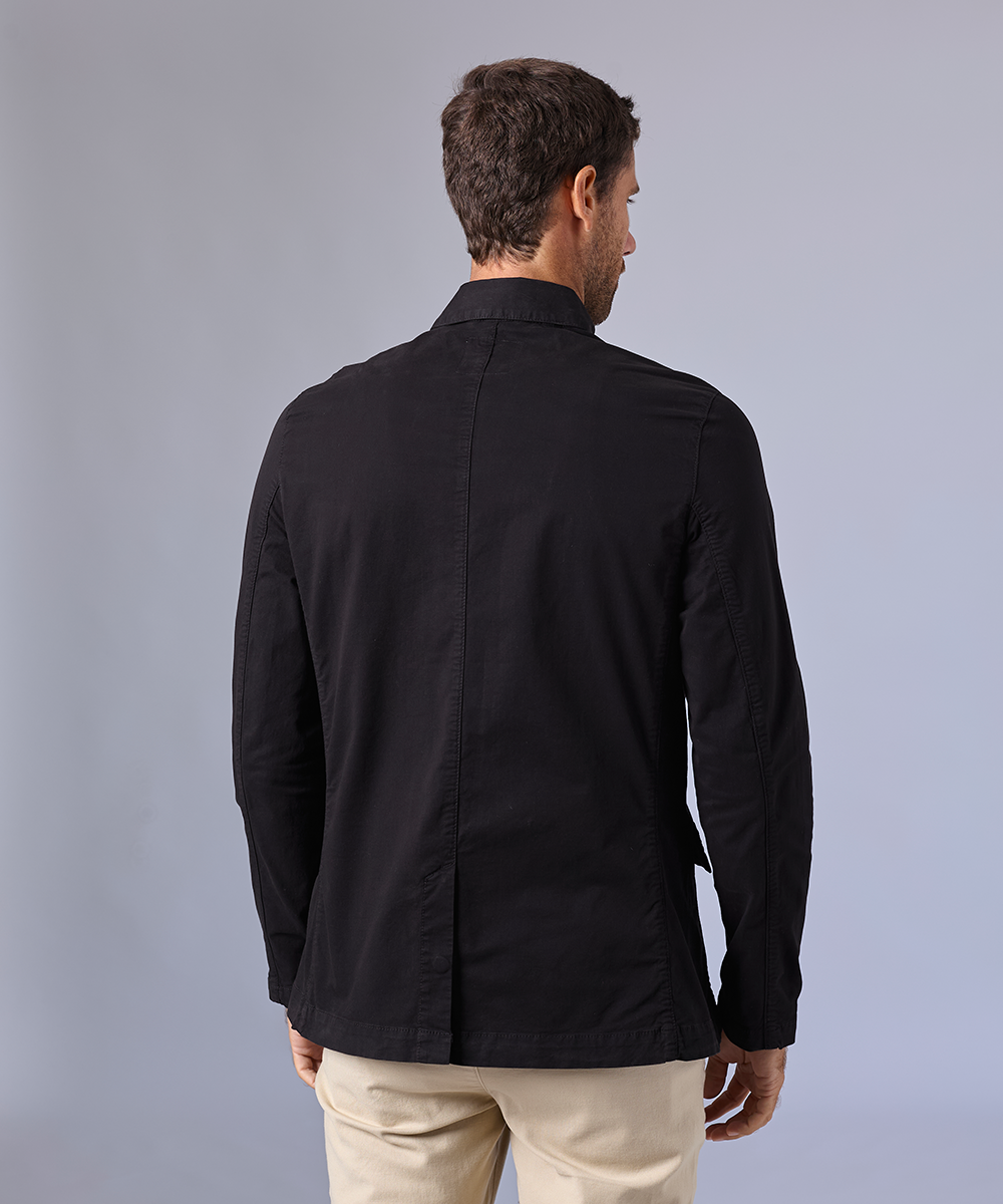 BLAZER DRILL CON CIERRE ESCONDIDO NEGRO OI24