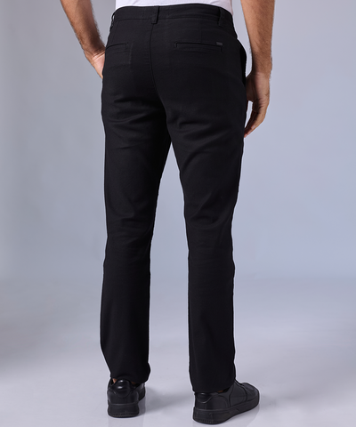 PANTALÓN BROOKEN CON PLIEGUES SLIM FIT NEGRO OI24