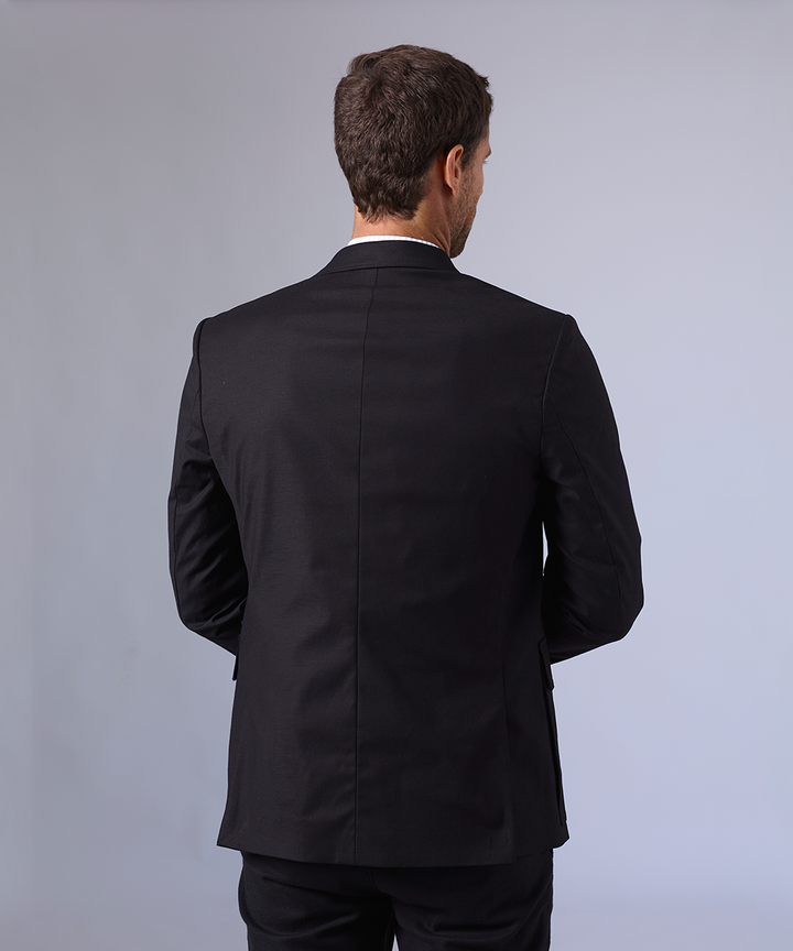 BLAZER CUELLO SOLAPA CON BOLSILLOS NEGRO OI24