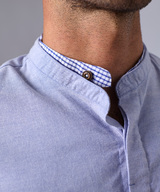 CAMISA MANGA LARGA CUELLO NERU DESMONTABLE CLASSIC FIT AZUL OI24