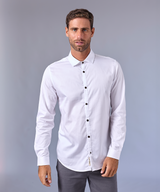 CAMISA MANGA LARGA PECHERA OJAL SLIM FIT BLANCO C OI24