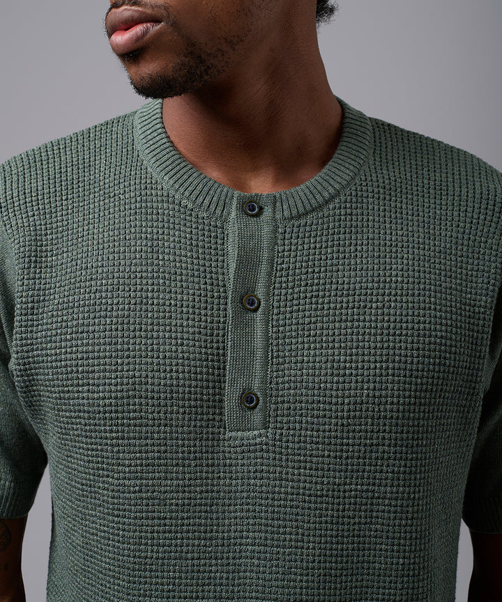 POLO MANGA CORTA TEJIDO PET CUELLO NERU VERDE OI25
