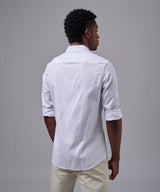 CAMISA MANGA LARGA PECHERA OJAL CLASSIC FIT BLANCO OI25