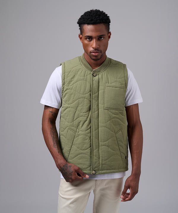 CHALECO IMPERMEABLE CUELLO NERU VERDE OLIVO OI25