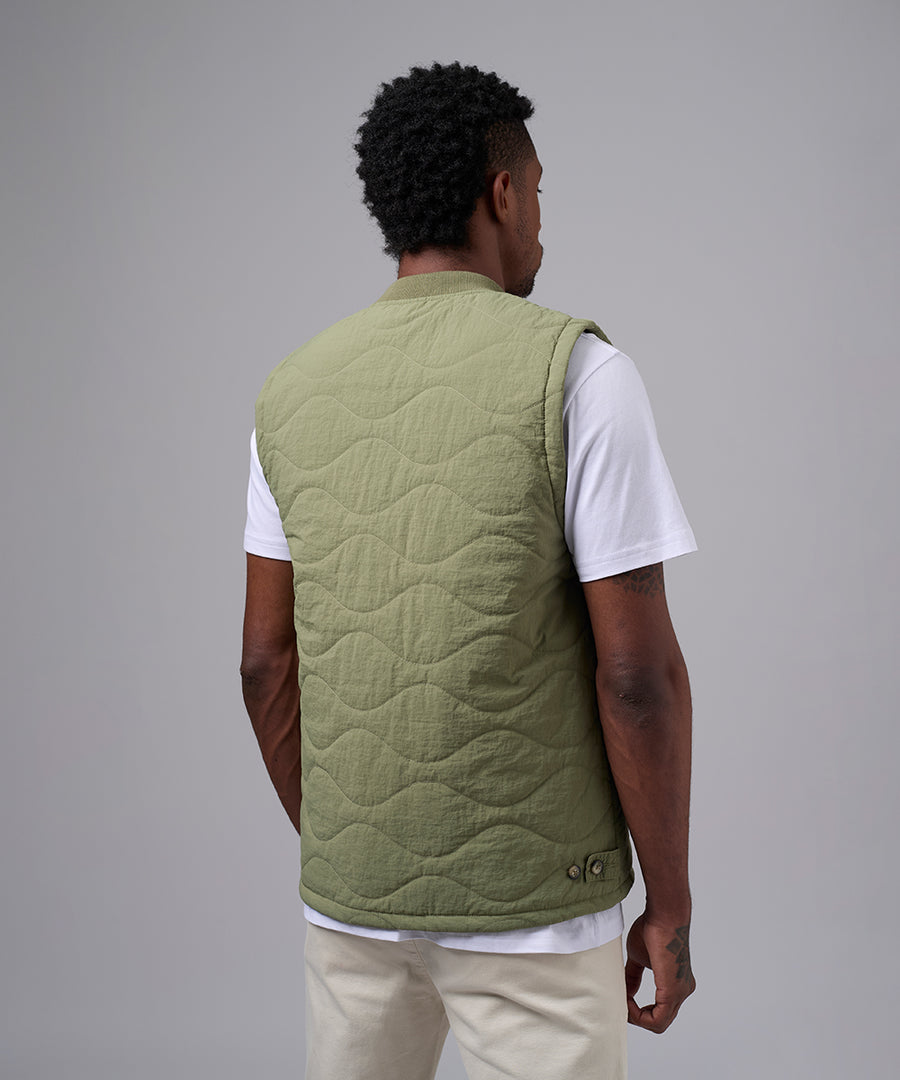CHALECO IMPERMEABLE CUELLO NERU VERDE OLIVO OI25