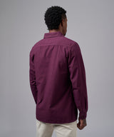 CAMISA MANGA LARGA TAFETA DOBLE BOLSILLO CLASSIC FIT GUINDA OI25