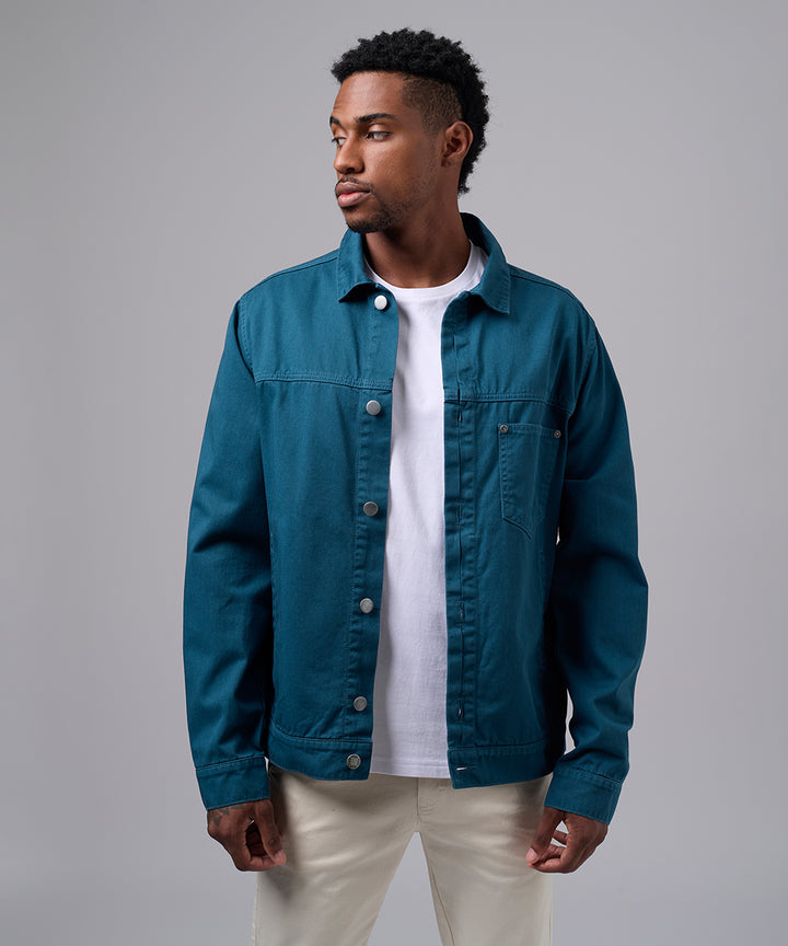 CASACA DENIM SOBRETEÑIDO COBALTO OI25