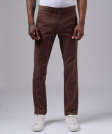 PANTALON DRILL FLAT FRONT SLIM FIT MARRON OI25