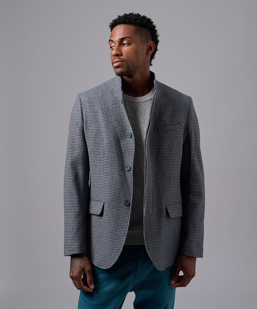 BLAZER LANA CUELLO NERU BOTONES OCULTOS GRIS OI25