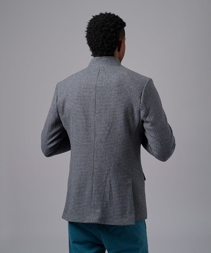 BLAZER LANA CUELLO NERU BOTONES OCULTOS GRIS OI25