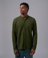 POLO MANGA LARGA PIQUE CUELLO NERU VERDE MILITAR OI25