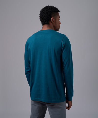 POLO MANGA LARGA JERSEY HENLEY COBALTO OI25