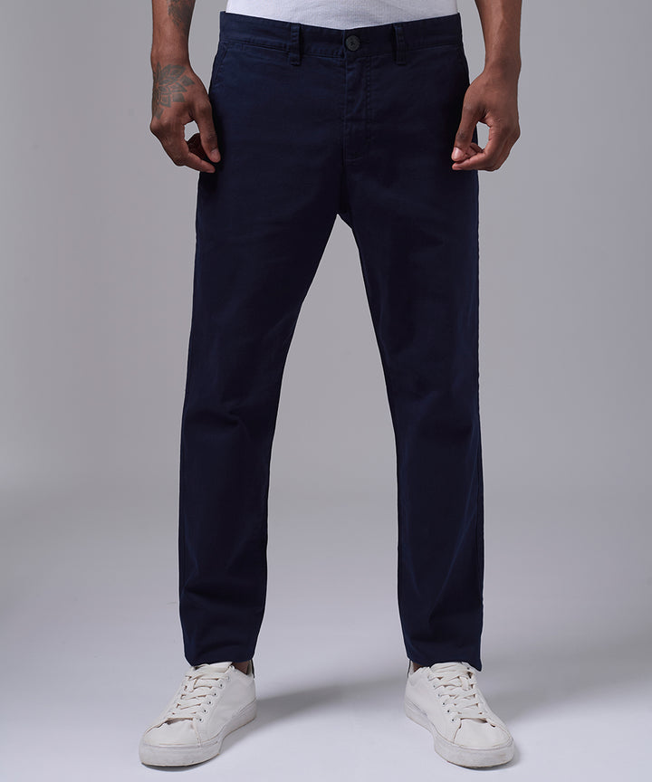 PANTALON DRILL FLAT FRONT SLIM FIT AZUL MARINO OI25