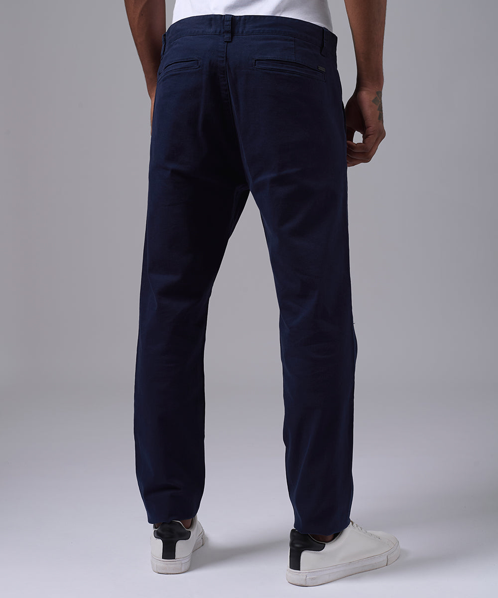 PANTALON DRILL FLAT FRONT SLIM FIT AZUL MARINO OI25