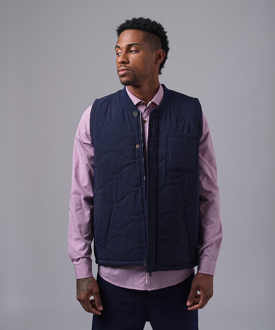 CHALECO IMPERMEABLE CUELLO NERU AZUL MARINO OI25