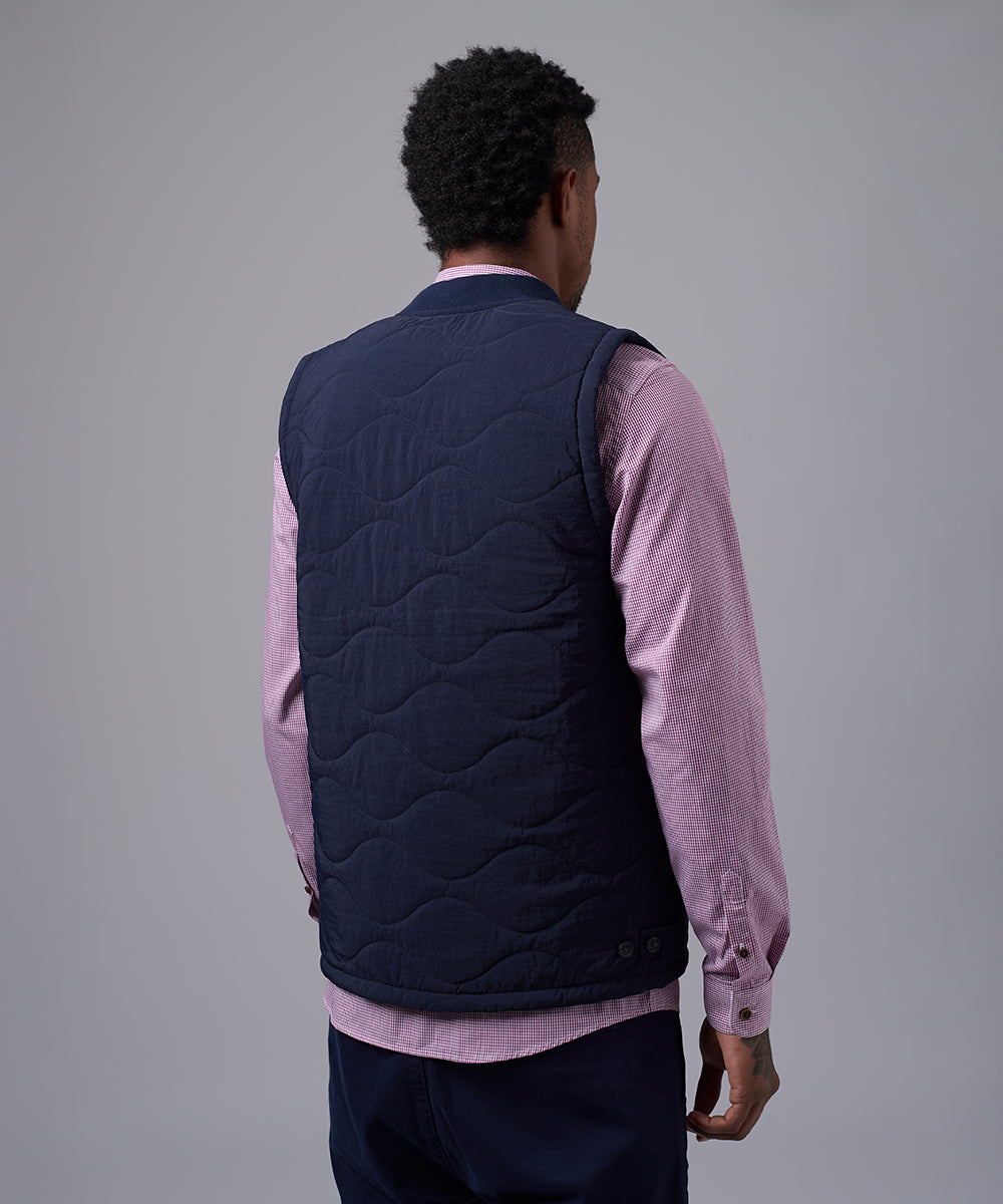 CHALECO IMPERMEABLE CUELLO NERU AZUL MARINO OI25