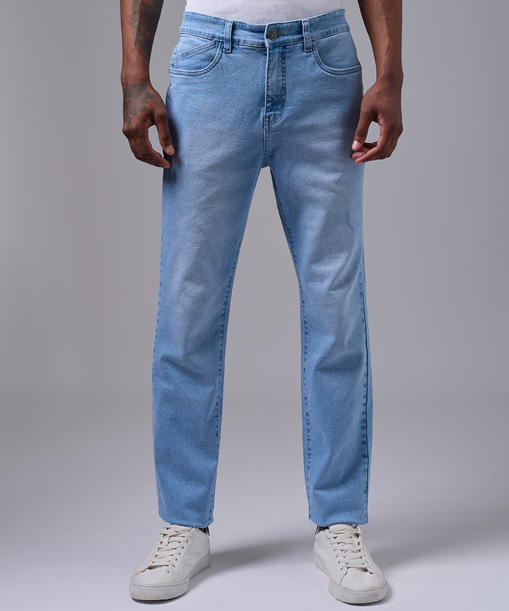 PANTALON DENIM SLIM FIT CELESTE CLARO OI25