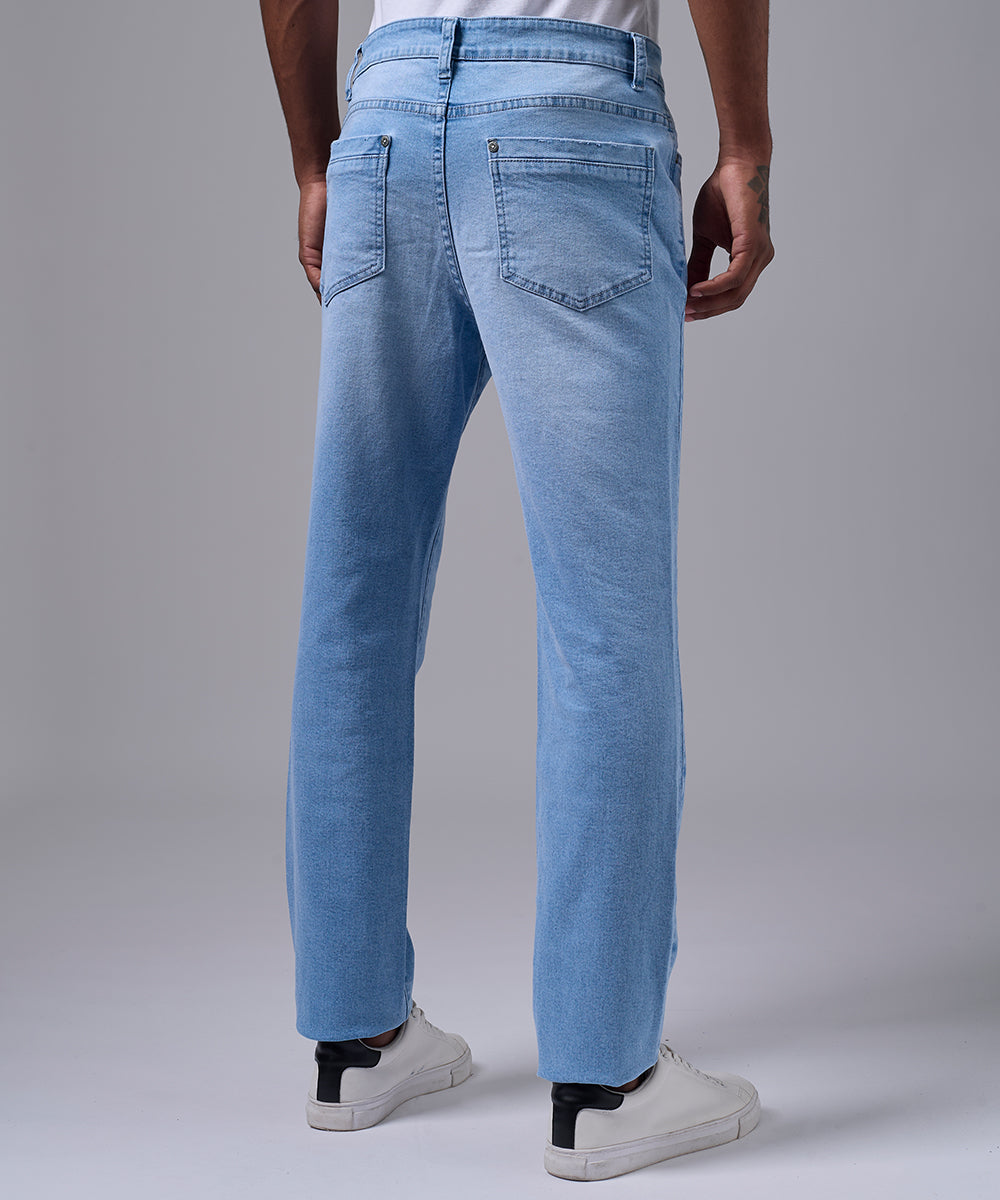 PANTALON DENIM SLIM FIT CELESTE CLARO OI25