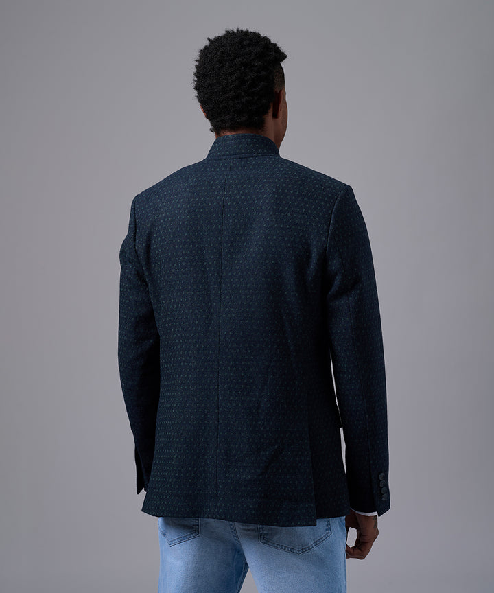 BLAZER LANA CUELLO NERU BOTONES OCULTOS AZUL OI25