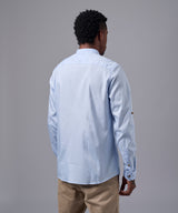CAMISA MANGA LARGA CUELLO MICRO BUTTON DOWN CLASSIC FIT CELESTE OI25