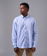 CAMISA MANGA LARGA CUELLO BUTTON DOWN OCULTO CLASSIC FIT CELESTE OI25