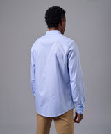 CAMISA MANGA LARGA CUELLO BUTTON DOWN OCULTO CLASSIC FIT CELESTE OI25