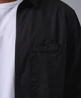 CAMISA MANGA LARGA CASUAL DRILL CON CIERRE CLASSIC FIT NEGRO OI25