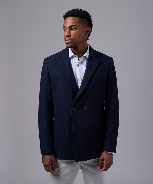 BLAZER LANA CRUZADO AZUL OI25