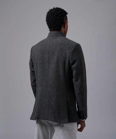 BLAZER LANA CUELLO NERU BOTONES OCULTOS NEGRO OI25