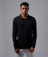 POLO MANGA LARGA PET CUELLO REGULAR CON BOTONES NEGRO OI25