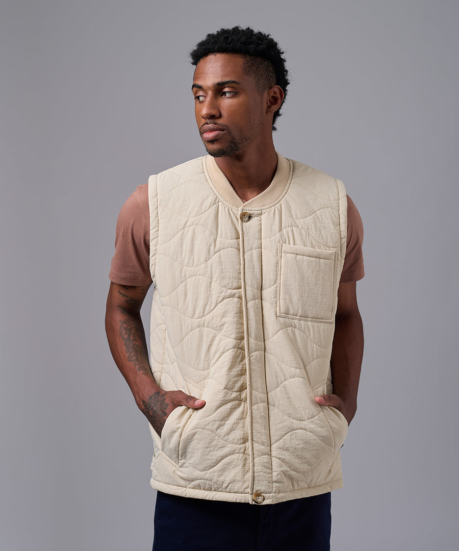 CHALECO IMPERMEABLE CUELLO NERU HUESO OI25