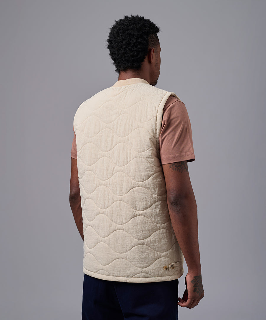 CHALECO IMPERMEABLE CUELLO NERU HUESO OI25