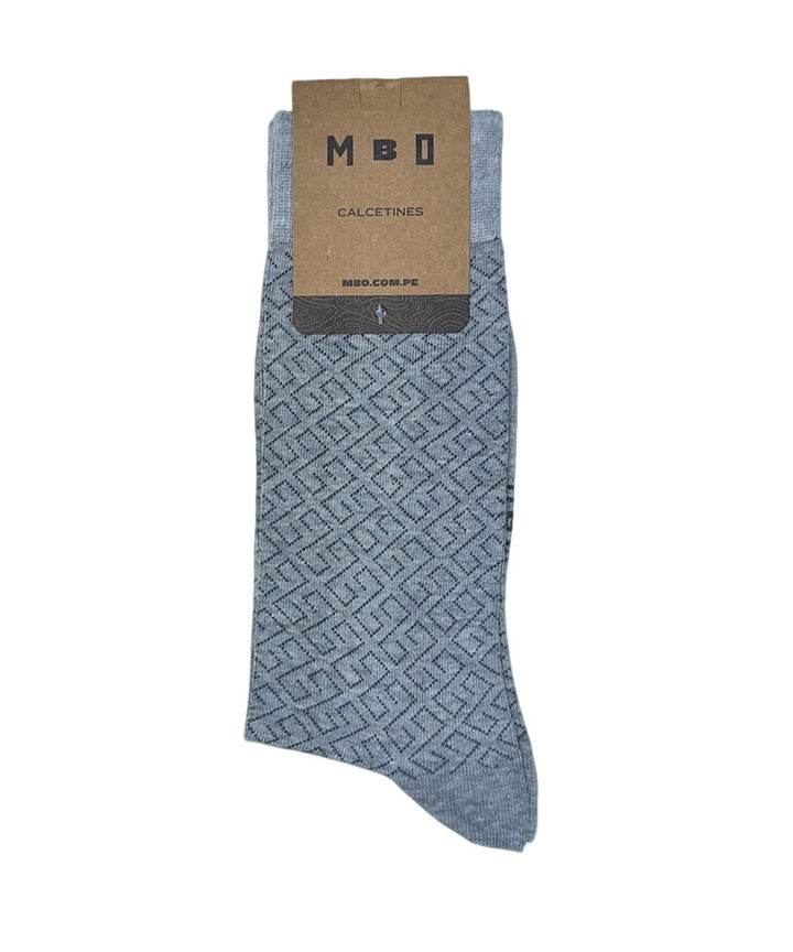 MEDIAS ALTAS CON DISEÑO 2 PACK X1 GRIS
