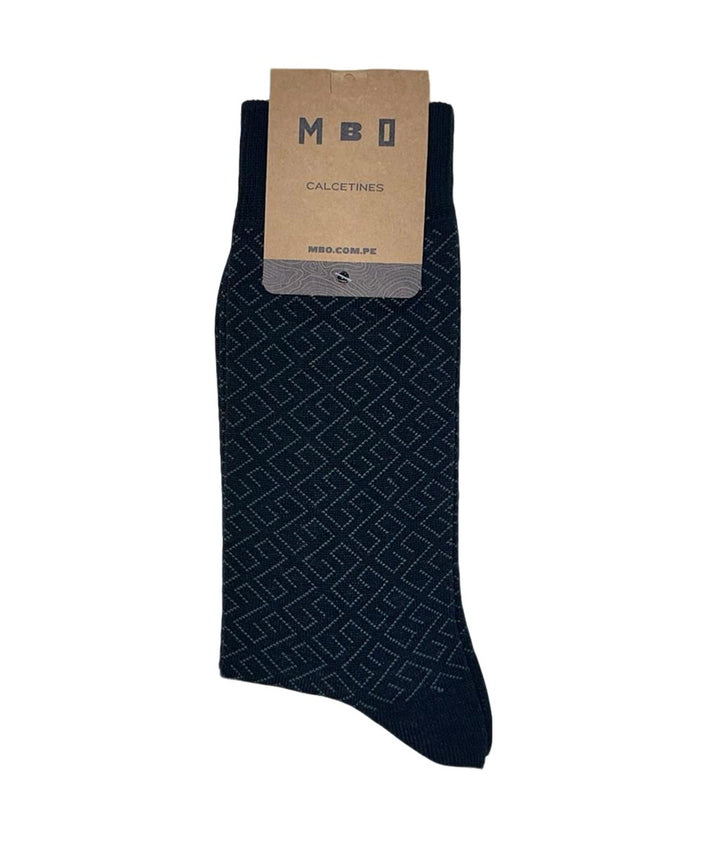 MEDIAS ALTAS CON DISEÑO 2 PACK X1 NEGRO