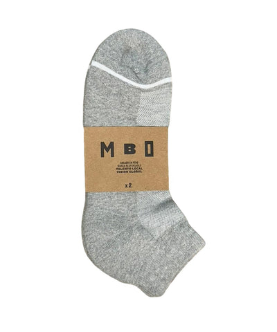 MEDIAS DEPORTIVAS TALONERS PACK X2 TT24 GRIS