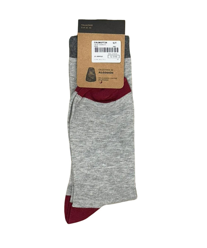 MEDIAS ALTAS BÁSICAS PACK X1 TT24 GRIS