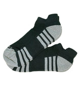 MEDIAS DEPORTIVAS TOBILLERAS  CON DISEÑO PACK X2 NEGRO