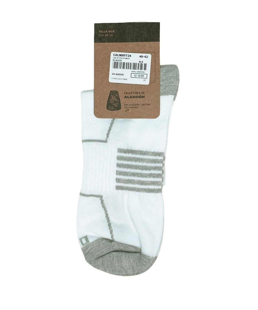 MEDIAS TENNIS PACK X1 BLANCO