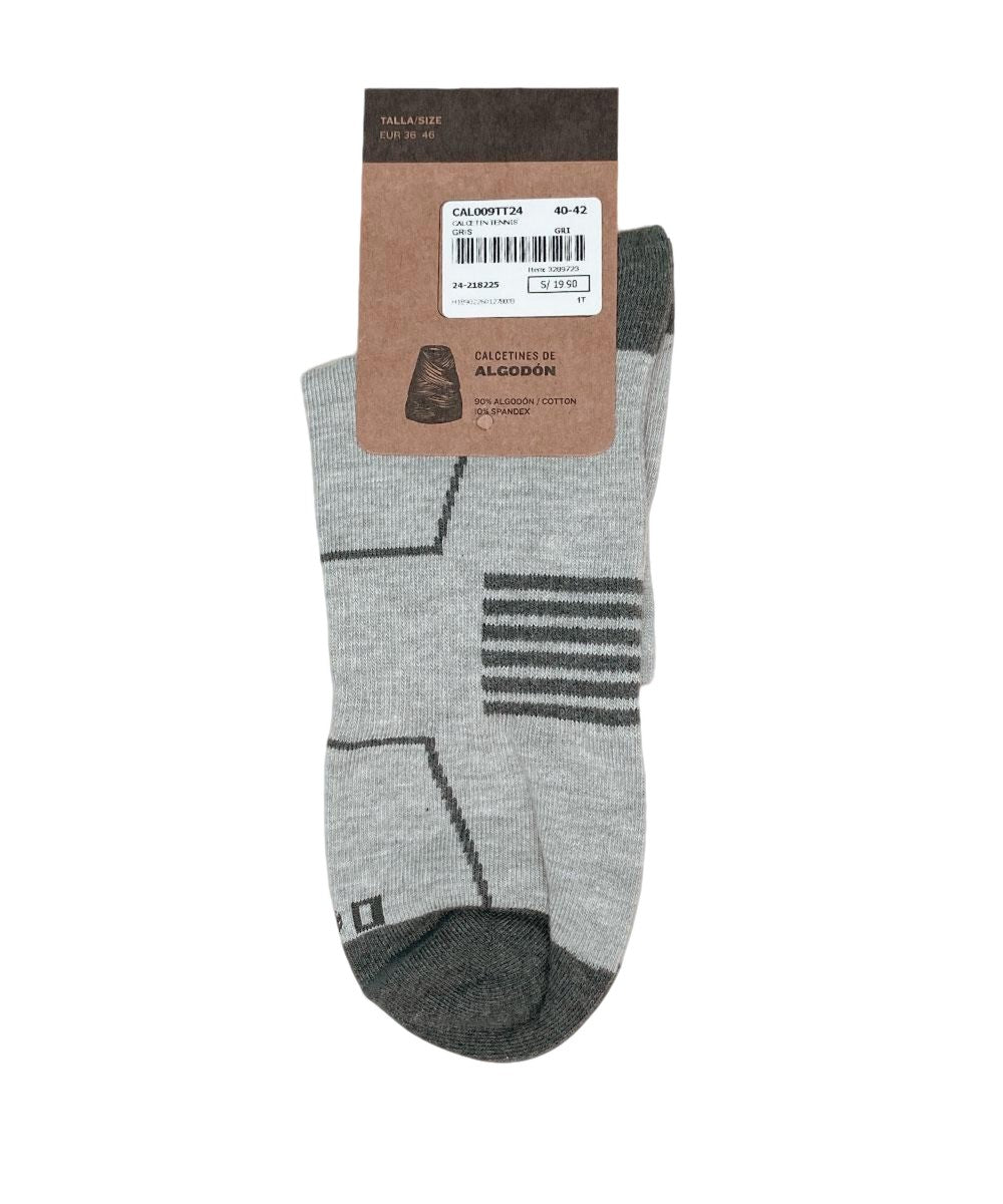 MEDIAS TENNIS X1 GRIS