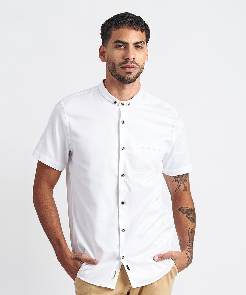 CAMISA MANGA CORTA MICRO BUTTON DOWN CLASSIC FIT PV24 BLANCO - MBO