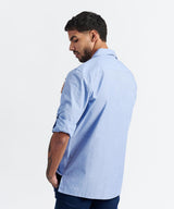 CAMISA MANGA LARGA CUELLO RESORT CON BOLSILLO ROLL UP - CLASSIC FIT PV24 CELESTE - MBO