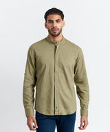 CAMISA MANGA LARGA LOOK DE LINO CR ROLL UP - CLASSIC FIT PV24 VERDE - MBO